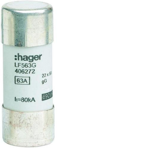 Industriële Cilindrische Zekering 63A 690V 22x58mm gG Type -, Doe-het-zelf en Bouw, Elektriciteit en Kabels, Verzenden