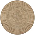 vidaXL Tapijt rond 150 cm gevlochten jute, Huis en Inrichting, Verzenden, Nieuw