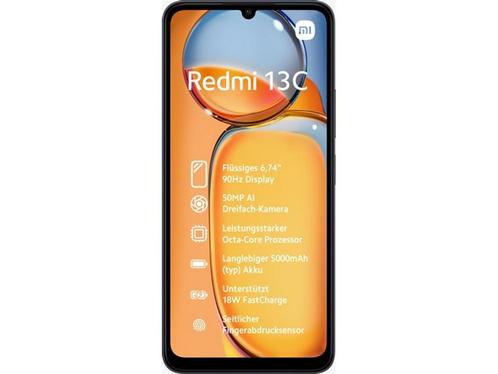 Redmi 13C 4G, 4GB ram, 128GB opslag Zwart, Telecommunicatie, Mobiele telefoons | Overige merken, Zo goed als nieuw, Verzenden
