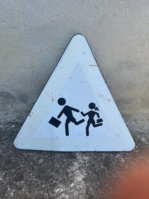 Verkeersbord (2) - IJzer, Antiek en Kunst, Antiek | Wandborden en Tegels