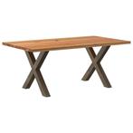 vidaXL Eettafel rechthoekig 180x100x74 cm massief eikenhout, Huis en Inrichting, Tafels | Eettafels, Verzenden, Nieuw