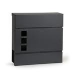 Brievenbus 37 x 37 x 10 cm – metaal antraciet - met krant., Tuin en Terras, Ophalen of Verzenden, Nieuw