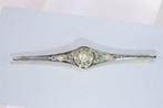 Broche - 18 karaat Geel goud, Witgoud - 0.44ct. tw. Diamant, Handtassen en Accessoires, Antieke sieraden