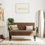 vidaXL Bankje met rugleuning 120x62x75,5 cm kunstsuèdeleer, Verzenden, Nieuw