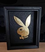 Vitrinelijst- 23ct goud Playboy bunny  - verguld in lijst, Antiek en Kunst