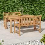 vidaXL 3-delige Tuinset massief teakhout, Verzenden, Nieuw, Tuinset
