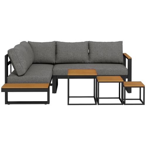 Tuinset  - Hoekbank &amp; tweezitsbank - Grijs, Tuin en Terras, Tuinsets en Loungesets, Nieuw, Ophalen of Verzenden