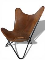 Fauteuil - Vlinderstoel - Leder, Metaal - Vlinderstoel -