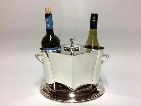Wijnkoeler - Wijnkoeler voor twee flessen in Art Deco stijl, Antiek en Kunst, Antiek | Meubels | Tafels