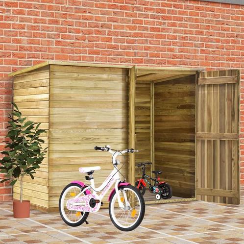 vidaXL Fietsschuur 232x110x170 cm geïmpregneerd grenenhout, Tuin en Terras, Tuinhuizen, Nieuw, Verzenden