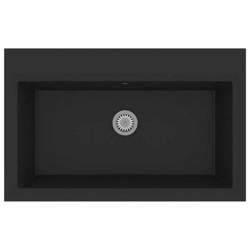 Granieten Spoelbak Zwart 79cm | Tweede Kansje! OP=OP, Huis en Inrichting, Keuken | Keukenelementen, 75 cm of meer, Zwart, Nieuw