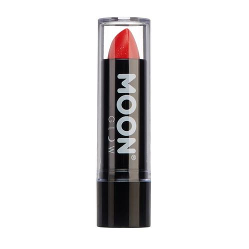 Moon Glow Neon UV Glitter Lipstick Red 4.2g, Hobby en Vrije tijd, Feestartikelen, Nieuw, Verzenden