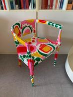 Stoel - Hout - Vintage houten fauteuil, volledig met de hand