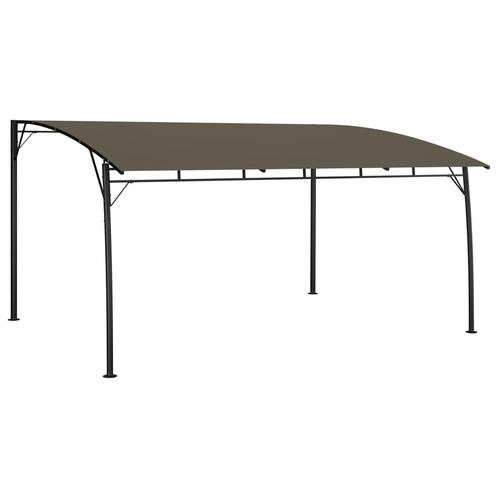 vidaXL Zonneluifel 4x3x2,55 m taupe, Tuin en Terras, Partytenten, Nieuw, Verzenden