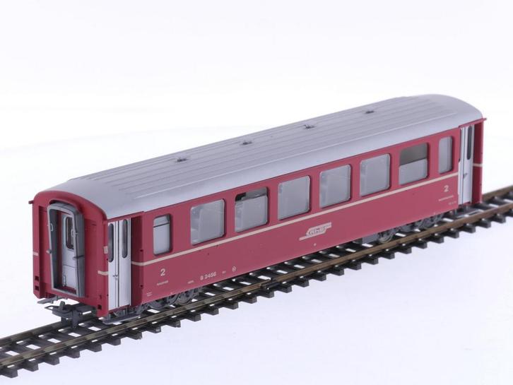 Schaal H0m Bemo 3258 personenrijtuig B 2456 van de RhB #P212, Hobby en Vrije tijd, Modeltreinen | H0, Gelijkstroom, Overige typen