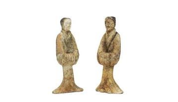 Oud-Chinees, Han-dynastie Terracotta Set Mingqi mannelijke
