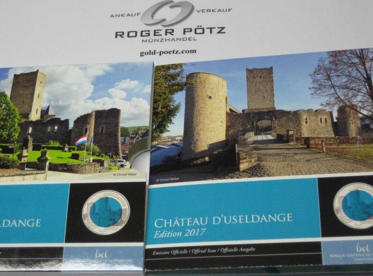 Luxemburg 5 Euro 2017 Château duseldange 2017 Pp Ovp Niob, Timbres & Monnaies, Monnaies | Europe | Monnaies euro, Envoi