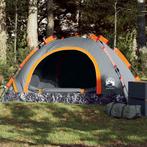 vidaXL Tent 2-persoons snelontgrendeling grijs en oranje, Caravans en Kamperen, Verzenden, Nieuw