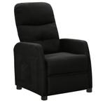 vidaXL Fauteuil inclinable Noir Tissu