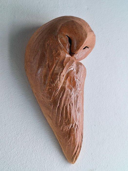 Federico Alibrio - Ochre Soul in Repose - Sleeping Barn Owl, Antiquités & Art, Art | Objets design