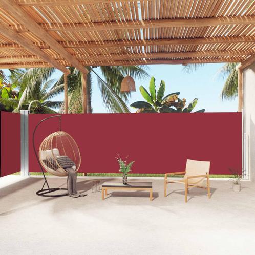 vidaXL Auvent latéral rétractable Rouge 180x1000 cm, Jardin & Terrasse, Parasols, Neuf, Envoi