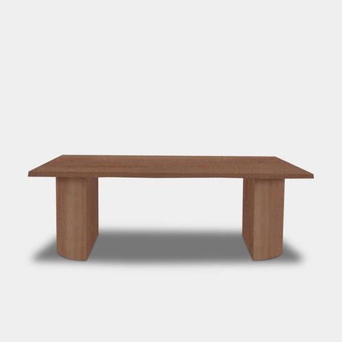 Tafel Boomstam Eikenhout  Half Rond  160x90, Huis en Inrichting, Tafels | Eettafels
