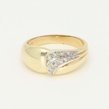 Ring - 14 karaat Geel goud Diamant (Natuurlijk) beschikbaar voor biedingen