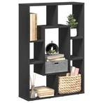 vidaXL Boekenkast 63x20x90 cm bewerkt hout zwart, Huis en Inrichting, Kasten | Boekenkasten, Verzenden, Nieuw