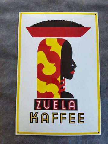 Zuela Kaffee - Reclamebord - Emaille, emaillebord,, Antiek en Kunst