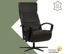 Leren relaxfauteuil Matrix elektrisch - Massif Marron, Nieuw, Ophalen of Verzenden, 50 tot 75 cm, Industrieel, Modern