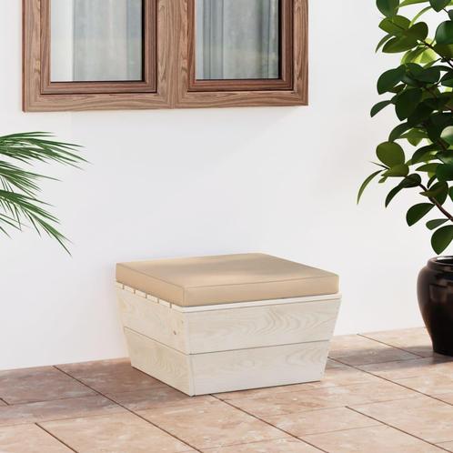 vidaXL Repose-pied palette de jardin avec coussin Épicéa, Jardin & Terrasse, Ensembles de jardin, Neuf, Envoi