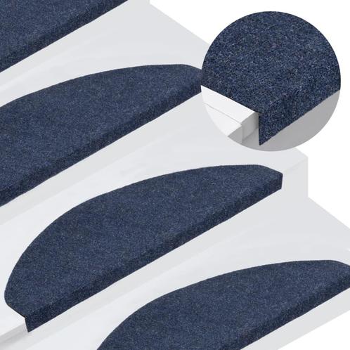 vidaXL Trapmatten zelfklevend 15 st 65x22,5x3,5 cm blauw, Doe-het-zelf en Bouw, Ladders en Trappen, Nieuw, Verzenden