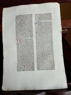 Nicolaus de Lyra - Sheet from Incunable Biblia latina (