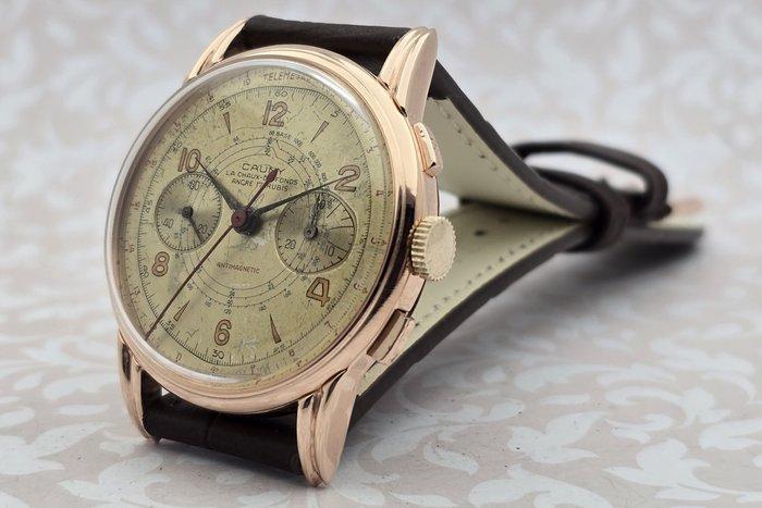 Chronographe Suisse - Cauny Prima - Cal. Landeron 48 -, Handtassen en Accessoires, Horloges | Heren