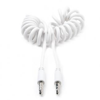 3.5 mm jack kabel | Nedis | 1 meter (Stereo, Spiraal, Wit), Audio, Tv en Foto, Audiokabels en Televisiekabels, Verzenden