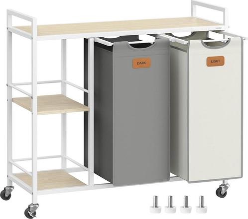 Waswagen met wasmand 2 vakken - 100 l - wassorteerder - 87, Huis en Inrichting, Kasten | Overige, Verzenden