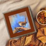 Esther Visser Pastel Art - Original Pastel - Wren in snow, Antiek en Kunst