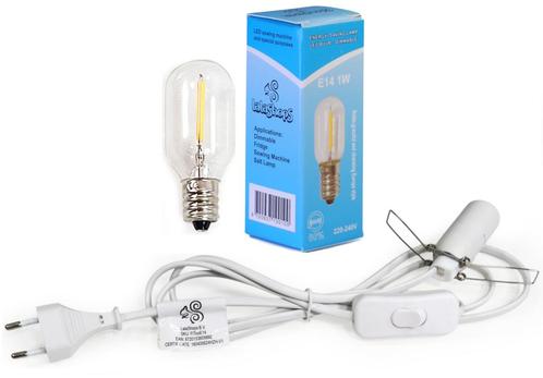 E14 Fitting, Kabel 1.8mtr, LEDLAMP (o.a. voor Zoutlamp) -..., Huis en Inrichting, Lampen | Tafellampen, Nieuw, Ophalen of Verzenden