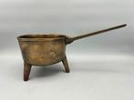 Antieke bronzen steelpan - Pan - Brons, Antiquités & Art