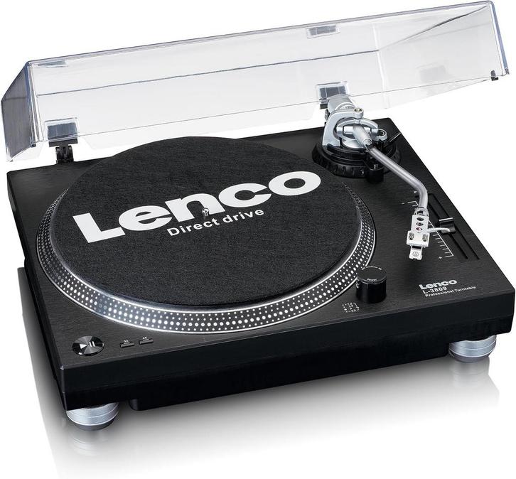 Lenco L-3809 Draaitafel - USB platenspeler met directe aandr, Audio, Tv en Foto, Platenspelers, Nieuw, Verzenden
