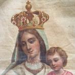Bijbels wandtapijt - 92 cm - 58 cm - Madonna van de Carmelo, Antiek en Kunst, Kunst | Niet-Westerse kunst
