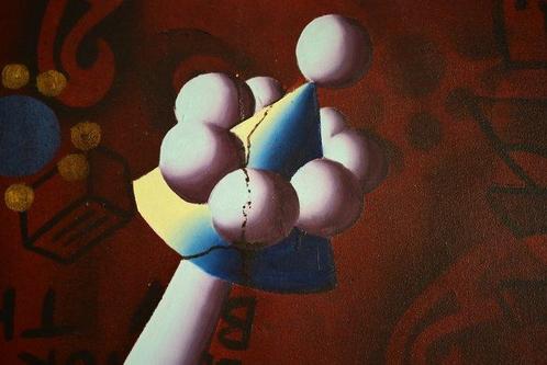 Mark Kostabi (1960) - Escape from The East Village, Antiek en Kunst, Kunst | Schilderijen | Modern