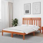 vidaXL Bedframe Wasbruin 140 x 200 cm Massief grenenhout, Huis en Inrichting, Slaapkamer | Bedden, Verzenden, Nieuw
