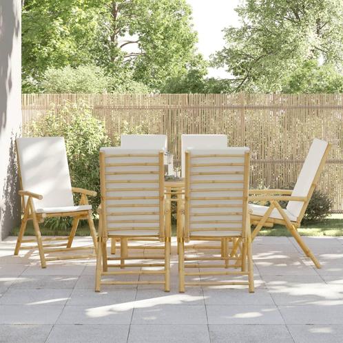 vidaXL Chaises de bistro pliantes lot de 6 et coussins, Jardin & Terrasse, Ensembles de jardin, Neuf, Envoi