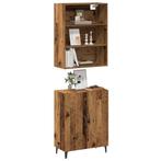 vidaXL Dressoir met wandkast bewerkt hout oud houtkleurig, Verzenden, Nieuw