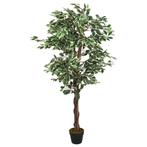 vidaXL Kunstplant ficus 1008 bladeren 180 cm groen, Verzenden, Nieuw