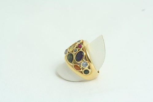 Other brand - Ring - 18 karaat Geel goud Citrien - Robijn -, Handtassen en Accessoires, Ringen