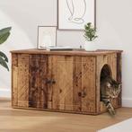 vidaXL Kattenhuis Oudhout 85 x 55 x 50 cm Bewerkt hout, Dieren en Toebehoren, Katten-accessoires, Verzenden, Nieuw