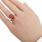 Ring - 18 karaat Geel goud - 6.16ct. tw. Citrien - Diamant, Handtassen en Accessoires, Ringen, Nieuw