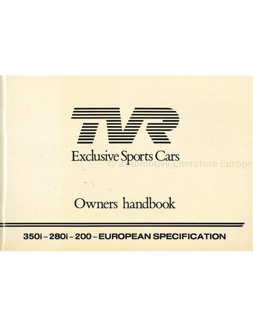 1984 TVR 200 | 280I | 350I INSTRUCTIEBOEKJE ENGELS, Autos : Divers, Modes d'emploi & Notices d'utilisation